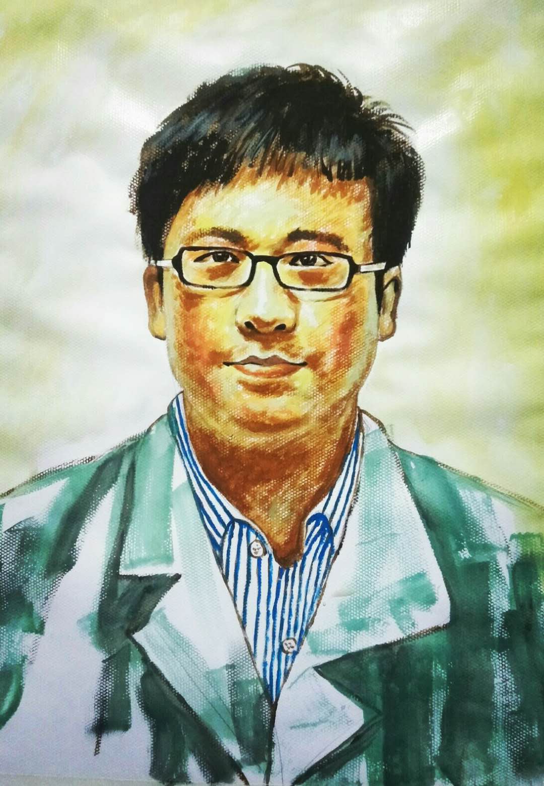 给抗疫英雄李文亮医生造像 (作者：李法潮）